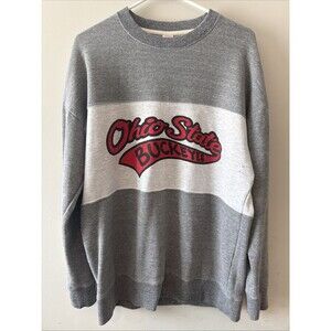 Ohio State Buckeyes Sweatshirt Mens M Gray Homage Script Ohio Crewneck
